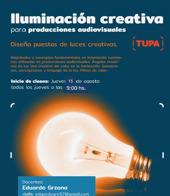 flyer iluminacuíon creativa