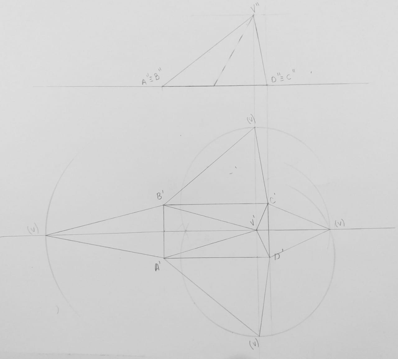 Profe quería saber si estaba bien. Quería saber si clavé el compás para A'  y B' bien, porque tuve duda y complicaciones con ese.